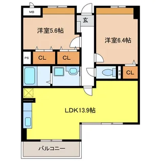 ウィザード【4階】の間取り