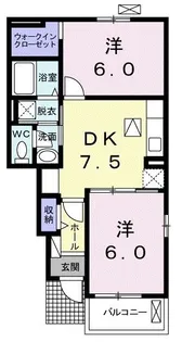 シティ クレメント【1階】の間取り