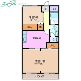 エンブレム大勢【2階】の間取り