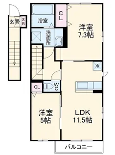 扇山(SENZAN)【2階】の間取り