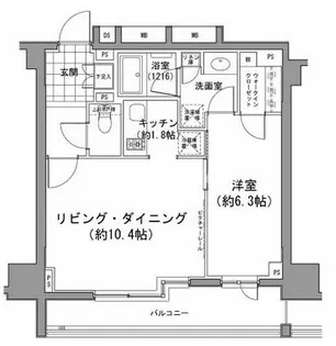 パークハビオ八丁堀【3階】の間取り