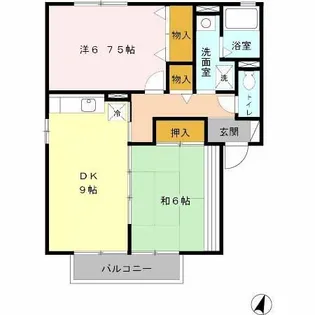 ドミール A【2階】の間取り