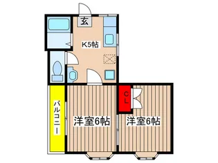 アパートメントのだめ【2階】の間取り