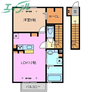 カーザ ヴィータ【2階】の間取り