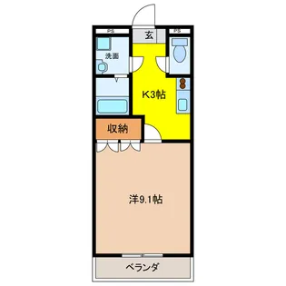 岐阜県大垣市鶴見町【アパート】の間取り