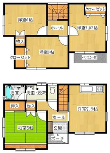 千葉県市川市曽谷5【一戸建】の間取り