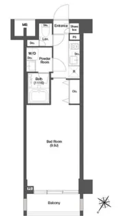 ディームス目黒行人坂【2階】の間取り