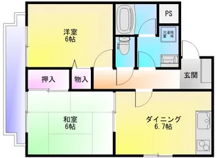 ハイグレード志紀【4階】の間取り