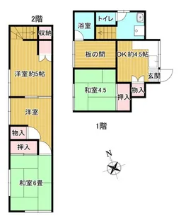 千優荘【2階】の間取り
