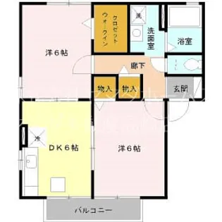 ニューポワールA【1階】の間取り