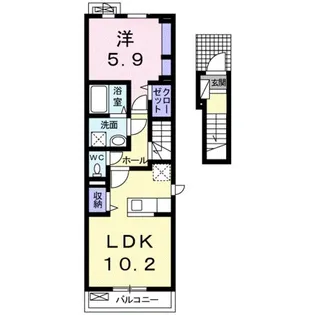 クレール弐番館【2階】の間取り