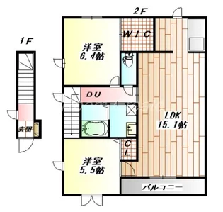 シャーメゾンディアス川内 A棟【2階】の間取り