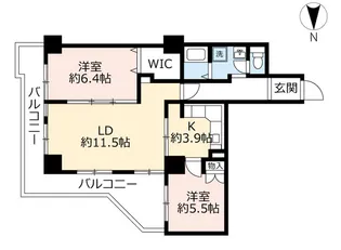 URアーバニア千代田【6階】の間取り