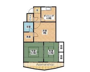 松原マンション【1階】の間取り