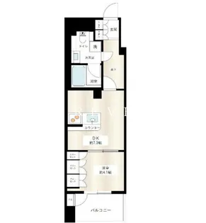 カスタリア銀座III【8階】の間取り