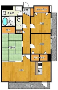 山梨県都留市古川渡【一戸建】の間取り