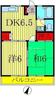 第2サンハイツ【2階】の間取り
