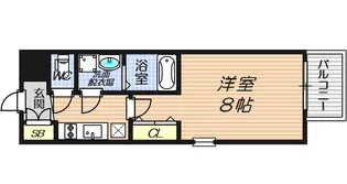レジュールアッシュ都島【6階】の間取り