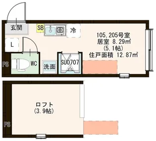 ハーモニーテラス大山金井町II【1階】の間取り