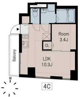 バックウィートタナカ【5階】の間取り