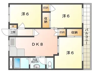 ローズハイツ【3階】の間取り