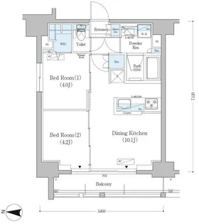 東京都品川区南品川1【マンション】の間取り