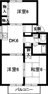愛知県丹羽郡大口町余野6【アパート】の間取り