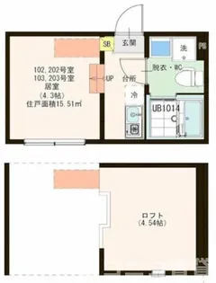 ハーモニーテラス・Souk HOUSE高砂【2階】の間取り