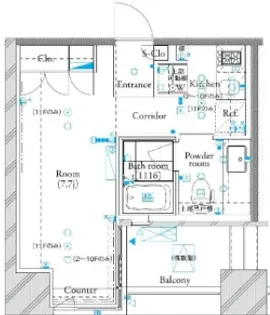 ザ・タワー芝浦【3階】の間取り
