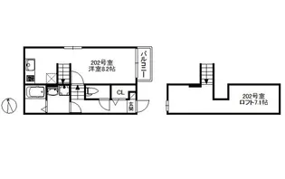 フェリス筑後【2階】の間取り