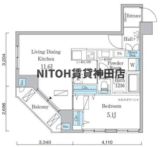 東京都中央区八丁堀3【マンション】の間取り