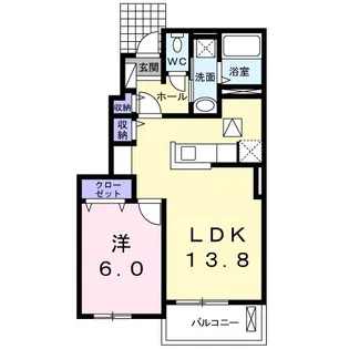 サンリット横井A【1階】の間取り