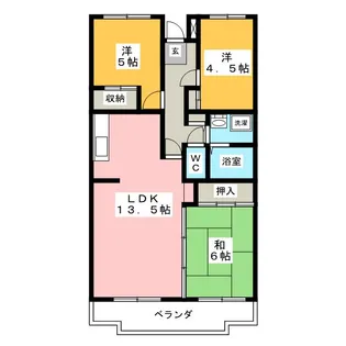 パストラル【4階】の間取り