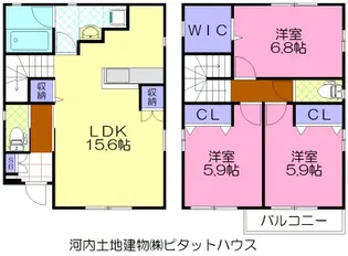 栃木県宇都宮市細谷1【一戸建】の間取り