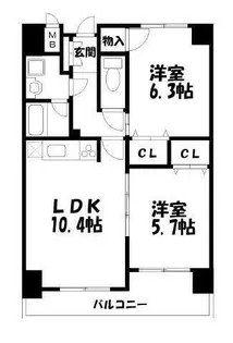 フィオレンティーナ【14階】の間取り