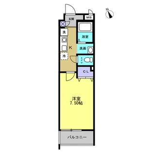 宮城県仙台市青葉区福沢町【アパート】の間取り