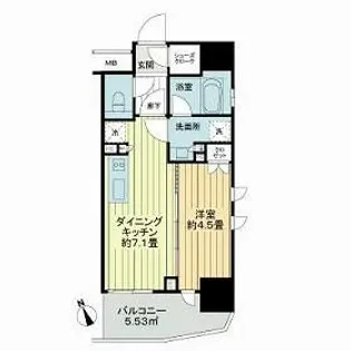東京都新宿区西早稲田1【マンション】の間取り