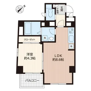 ソシア恵比寿【7階】の間取り