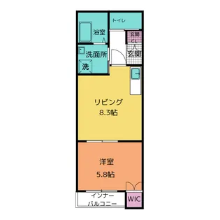 メルベーユ・トロア【1階】の間取り