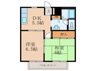 キャビン一番館【2階】の間取り
