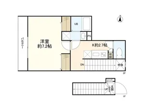 ウェルスクエアイズム四谷大京町【2階】の間取り
