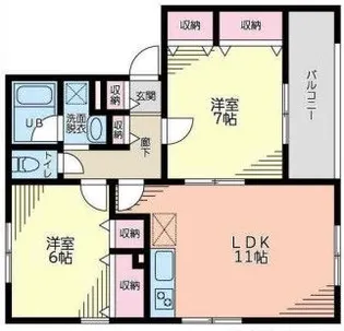 コモンズあざみ野D棟【2階】の間取り