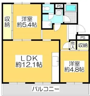 ヴィラナリー屋島6号棟【5階】の間取り