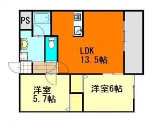 メープルNAKAGAWA【1階】の間取り