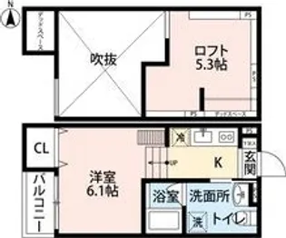 Y&Mアルタイル花園本町(ワイアンドエムアルタ【2階】の間取り