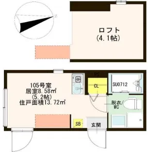 Roots駒場東大前【1階】の間取り
