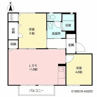 ラフォーレ雅【2階】の間取り