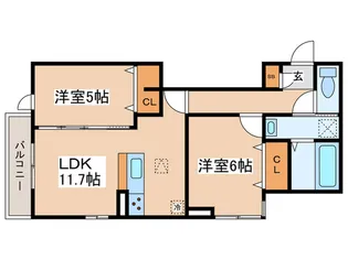 D´Bless湘南辻堂【1階】の間取り
