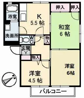 エクセル向井 C棟【2階】の間取り