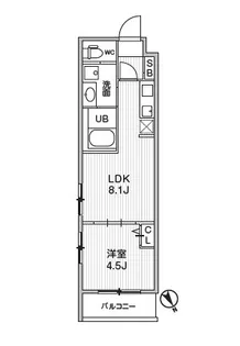 Alivis本八幡【1階】の間取り